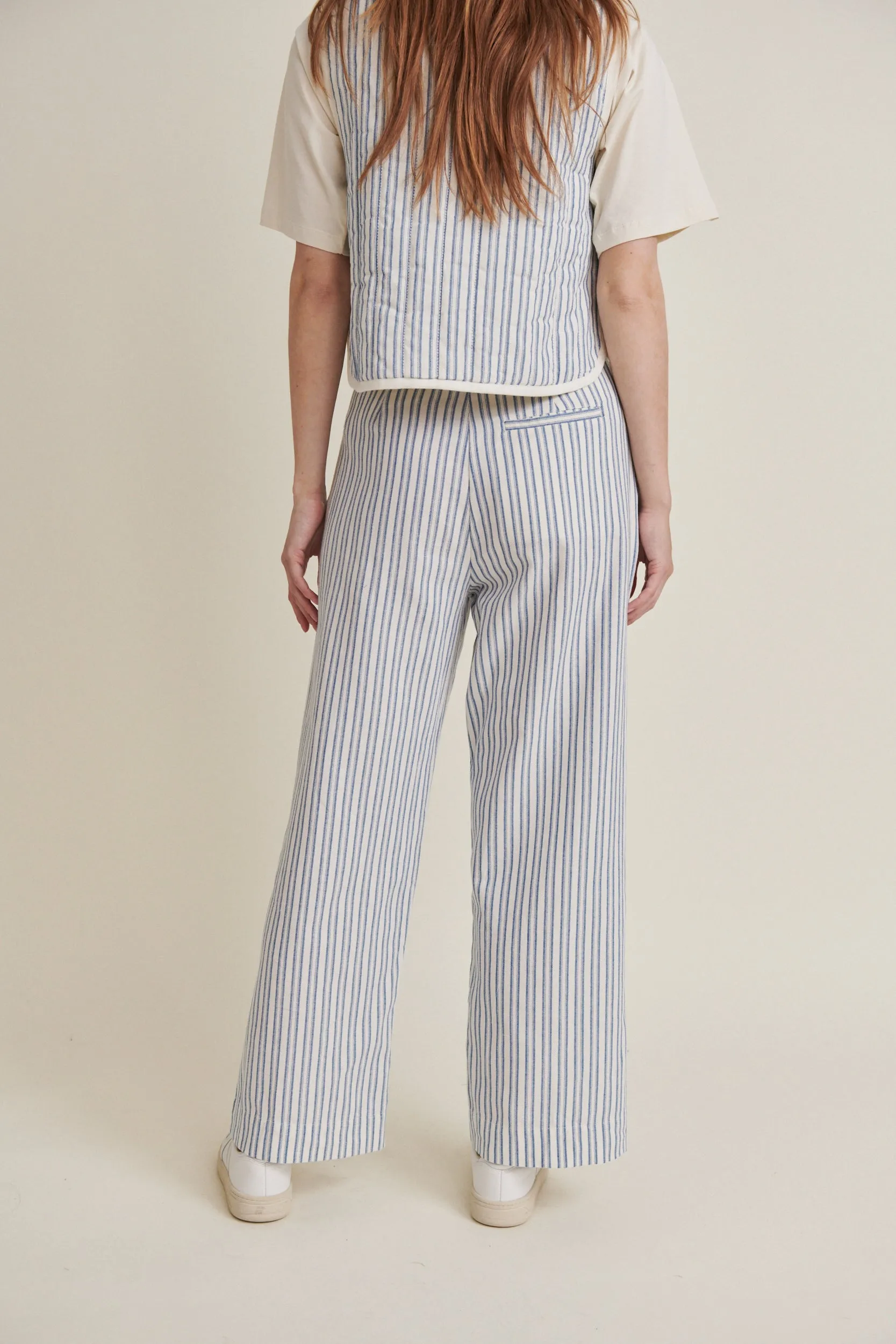 Trudie Pants - Birch / Classic blue