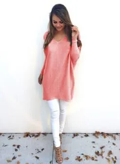 V-Neck Warm Sweaters Casual Sweater