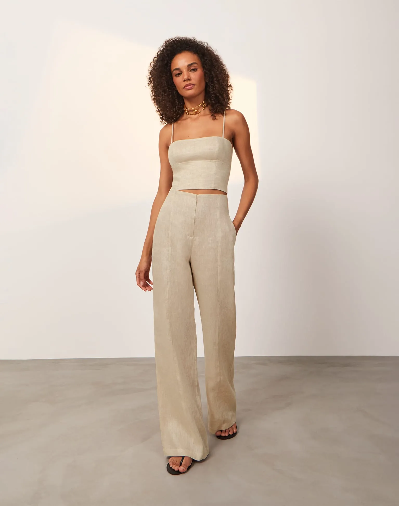 Whitney Tailored Pants - Natural