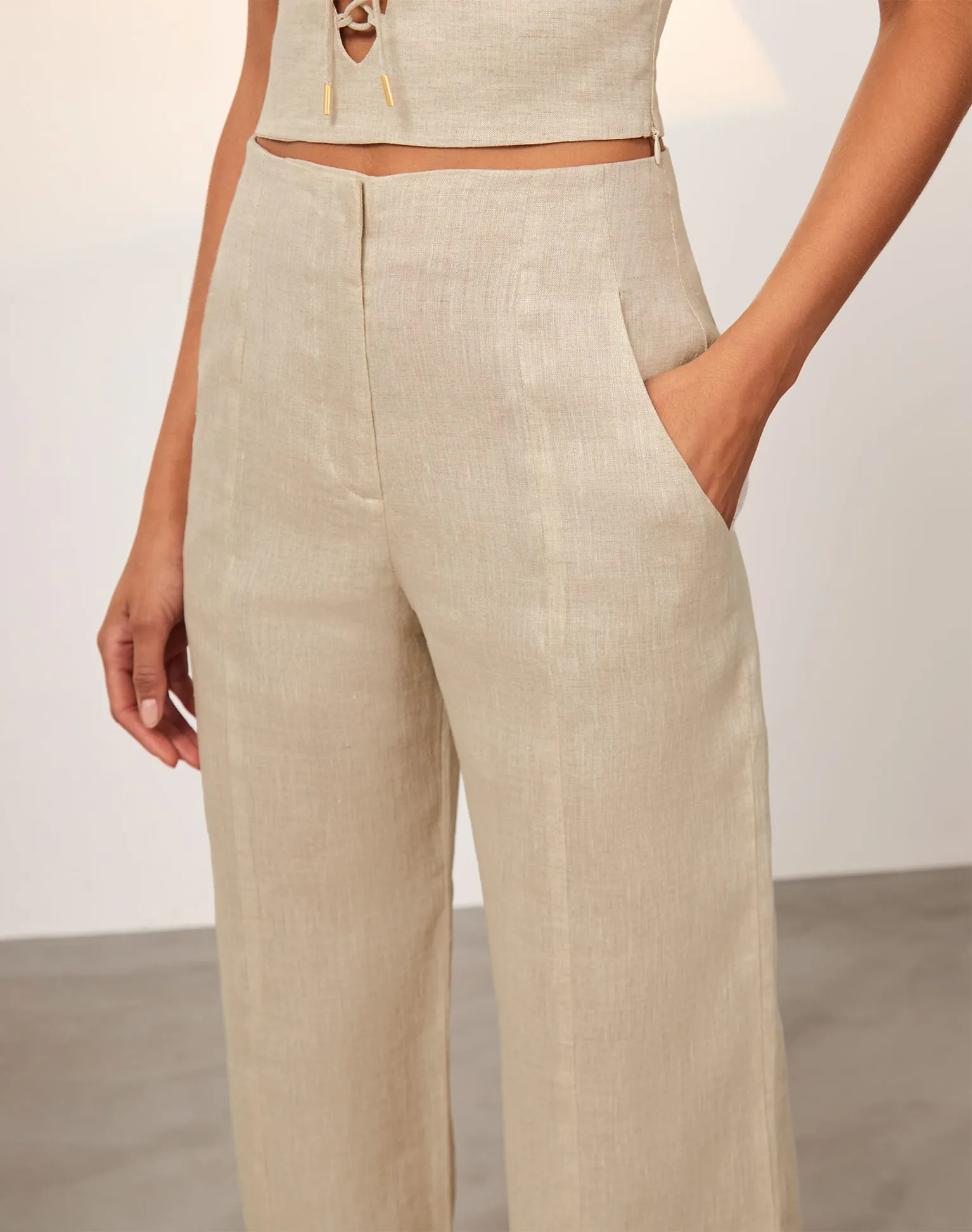 Whitney Tailored Pants - Natural