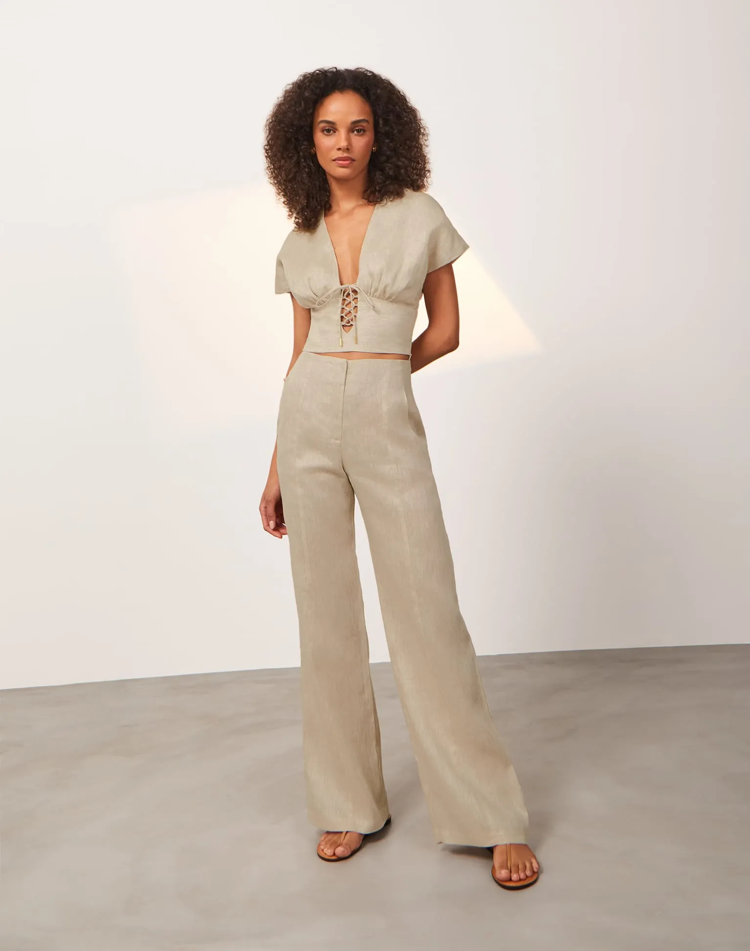 Whitney Tailored Pants - Natural