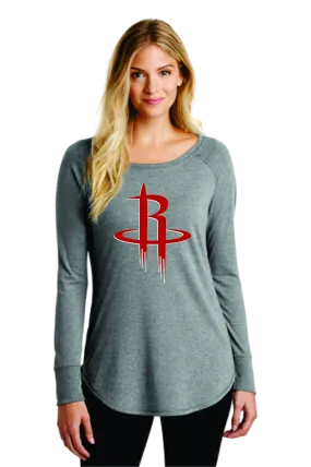 Women's Houston Rockets Tunic Long-Sleeve T-Shirt